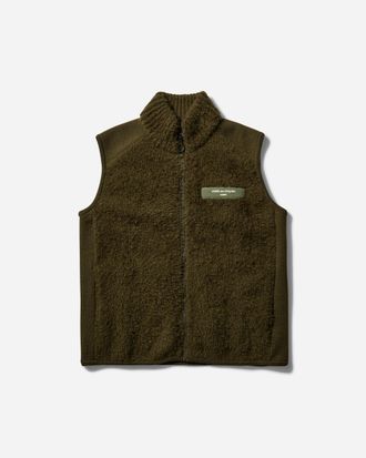 Comme Des Garçons Men s Wool Vest Khaki