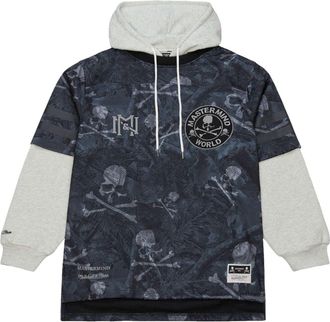 Mitchell & Ness x Mastermind Print Jersey Hoodie Charcoal Ash JY16967-CLBBLCK