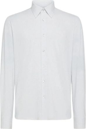 Roberto Ricci Design Micro-geprint strijkvrij overhemd - Heren - Casual Overhemden - Wit - S - Overhemden