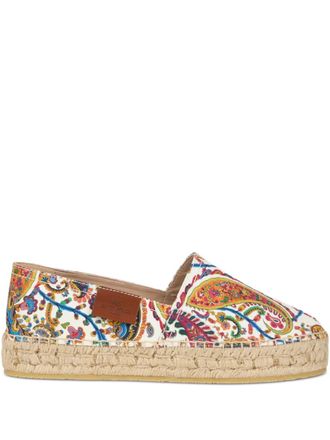 Etro printed cotton espadrilles - Wit