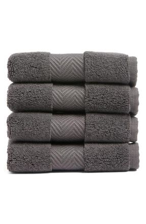 Nordstrom Organic Hydrocotton Set of 4 Washcloths in Grey Onyx at Nordstrom