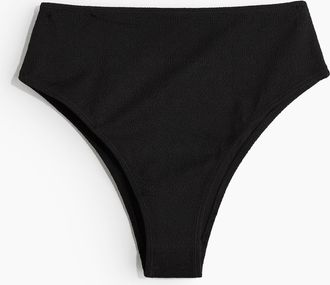 H&M Cheeky Bikinihose High Waist - Schwarz