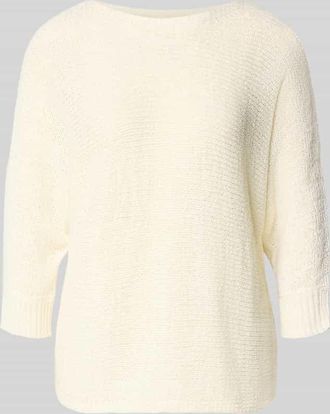 Freequent Strickpullover mit 3/4-Arm Modell Tapper in Offwhite, Gr&ouml;&szlig;e XXL