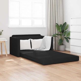 vidaXL Sof&aacute; Cama Negro 124 X 71 X 78 Cm Tela Vidaxl