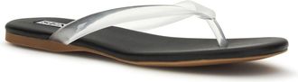 Senso Womens Leather And Rubber Flip-Flop Sandals Ebony Upper: Rubber; Sole