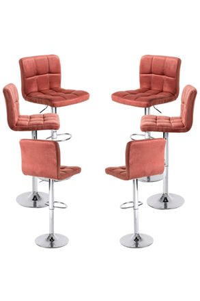 Regalos Miguel Pack 6 Taburetes color rosa en terciopelo