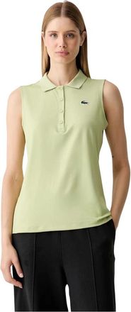 Lacoste Slim Fit UV Protect Stretch Golf Polo - Dames - Tops zonder mouwen - Groen - L - Katoen - Tops