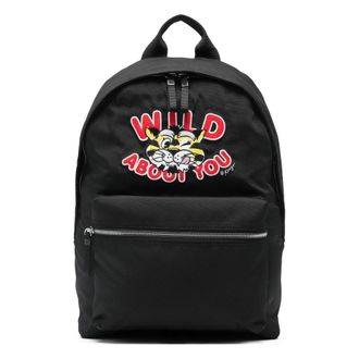 Kenzo Backpacks, male, Black, Size: ONE SIZE Wild Tiger Backpack