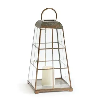 Napa Home & Garden Dexter Lantern Candle Holder Large in Gold at Nordstrom