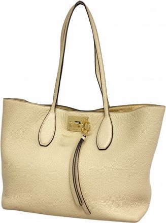 Ferragamo Beige Leather Tote Bag (Pre-Owned)