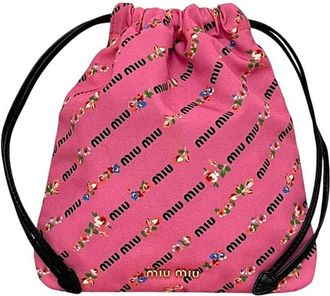 Miu Miu Pink Nylon Pouch (Pre-Owned)