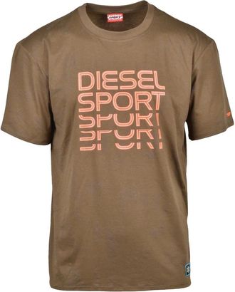 Diesel Tops, Heren, Groen, M, Katoen, T-shirts