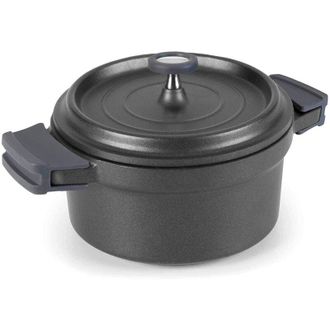 Lacor Cacerola Redonda De Hierro Fundido Esmaltado Negro 20cm - 25921