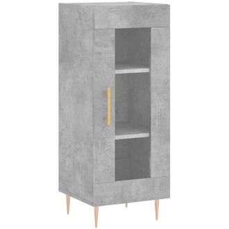 vidaXL Vidaxl - Aparador De Madera Contrachapada Gris Hormig&oacute;n 34,5x34x90 Cm