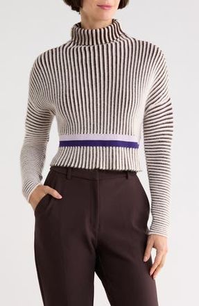 Longchamp Wool Blend Sweater Top in Ecru/Ebony at Nordstrom Rack, Size Large
