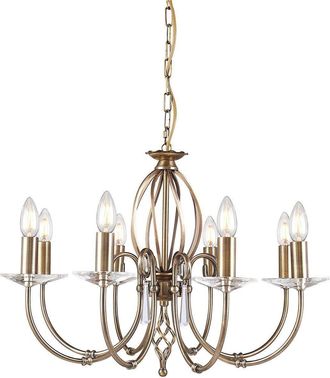 Netlighting Aegean 8 Light Chandelier Aged Brass Finish E14