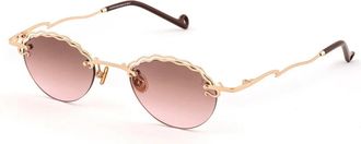 Eyepetizer Rive Zonnebril met Rond Montuur - unisex - Zonnebrillen - Geel - 47 MM - Accessoires