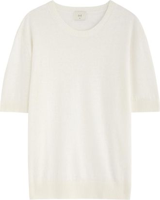 CHÉ Studios Linen-knit T-shirt - Cream - XL
