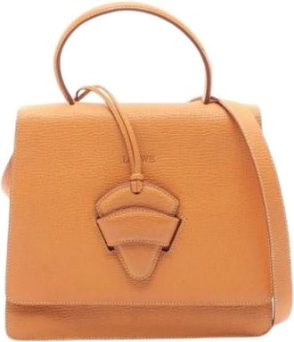 Loewe Pre-owned Handbags, female, Orange, Size: ONE SIZE Pre-owned Leather Handbag