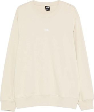 The North Face Essential Light Relaxed Sweatshirt - Heren - Sportshirts - Beige - L - Katoen - Fitness