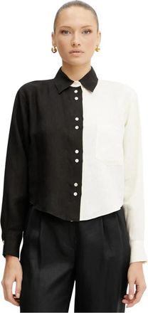 Forte_Forte My Shirt - Dames - Overhemden - Veelkleurig - L - Linnen - Overhemden