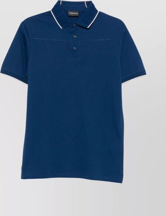 Emporio Armani cotton logo polo shirt