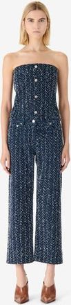 Iro Vanny Denim Top in Denim Curl at Nordstrom, Size 40 Eu