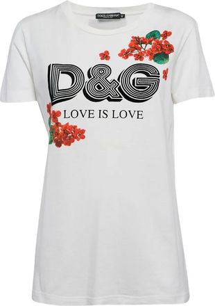 Dolce & Gabbana Katoenen T-shirt met logoprint - Wit