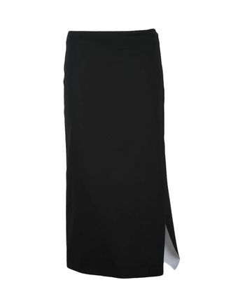 Sportmax Black Corone Cotton Elastane Flared Skirt