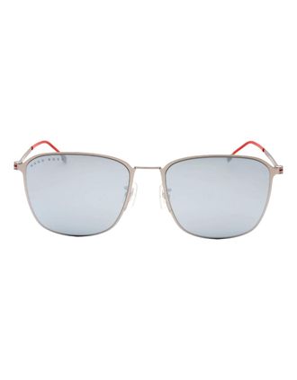 HUGO BOSS Mens Hugo Boss Extra White ML Lens Matte Ruthenium Silver Sunglasses - Size: ONE size