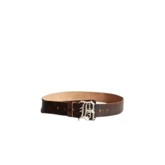 R13 Logo Buckle Belt - Dames - Riemen - Bruin - M/L - Leer - Accessoires
