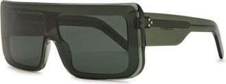 Rick Owens Documenta Rectangle-frame Sunglasses - Beige - One Size