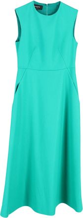 Rochas Sleeveless Dress in Teal Wool