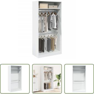 vidaXL vidaXL Armadio bianco - Armadio Bianco 100x50x200 cm in Legno Multistrato