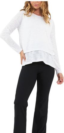 Ripe Jazmin Long Sleeve Nursing Top in White at Nordstrom, Size X-Large