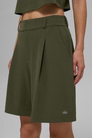 Alo | High-Waist Dreamscape Short in Green Olive, Size: Medium