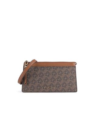 Michael Kors Womens Empire Large Convertible Crossbody Bag - Brown Canvas - One Size