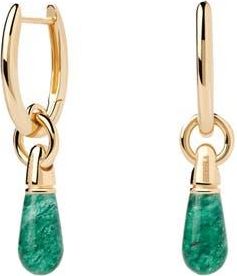 PD Paola Jupiter Single Hoop in Green Aventurine at Nordstrom