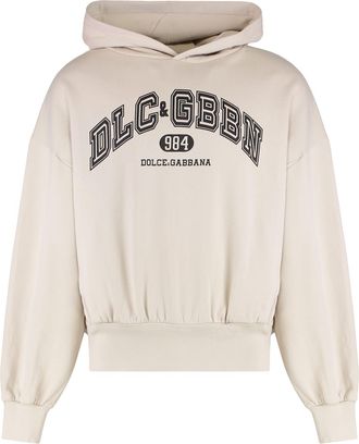 Dolce & Gabbana Hooded Sweatshirt In Jersey With Print