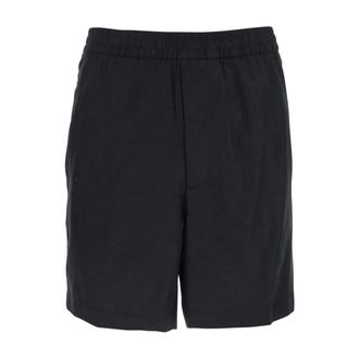 Calvin Klein Casual Shorts, male, Black, Size: 2XL Straight Linen 7 Pull On Short