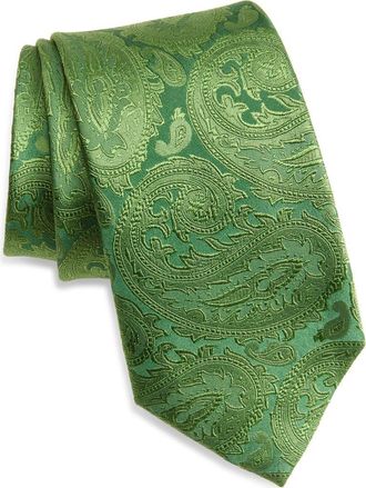 Duchamp Paisley Jacquard Silk Tie in Green at Nordstrom Rack