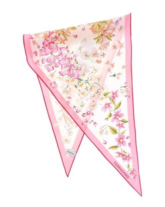 Ferragamo Spring Print Diamond Silk Scarf