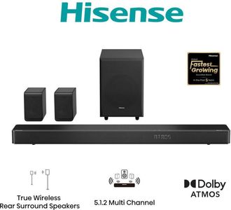 Hisense AX5125H Altoparlante Soundbar Nero 5.1.2 Canali 500 w