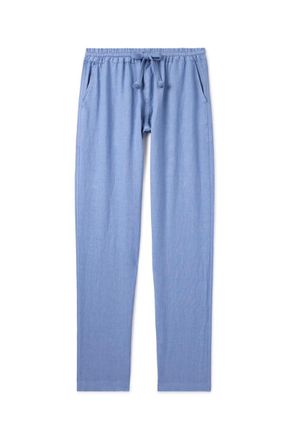 Fedeli Straight-Leg Linen Drawstring Trousers
