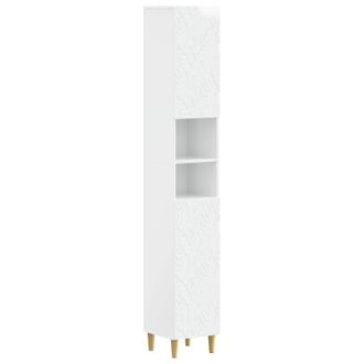 vidaXL Armario De Ba&ntilde;o Con Estante Abierto Delft Blanco Brillante Vidaxl