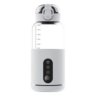 OEM Calientabiberones Inal&aacute;mbrico Y Port&aacute;til, Temperatura Regulable, Ideal Para Viajes, Uso En Exteriores, Coche Y Avi&oacute;n - Blanco (300 Ml)