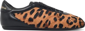 Dolce & Gabbana Contemporary Leopard Pony Leather Sneakers