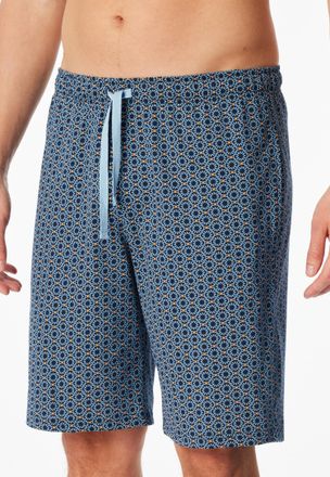 Schiesser Relaxshorts SCHIESSER Mix + Relax, Damen, Gr. 48, N-Gr, 838, blau, Single Jersey, Obermaterial: 100% Baumwolle, bequem kniefrei, Hosen Relaxshorts, mi