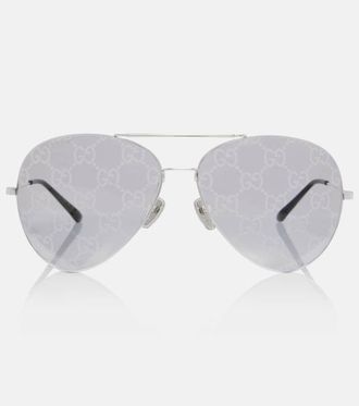 Gucci Guccissima GG aviator sunglasses