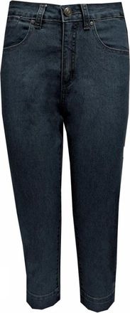 C.Ro Cropped Jeans - Dames - Cropped Jeans - Blauw - 2XL - Jeans